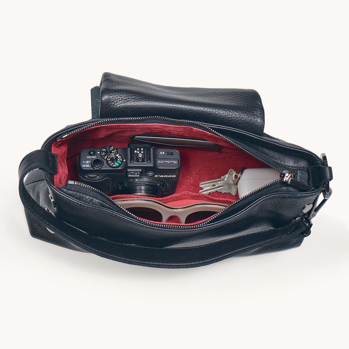 VIP-Satchel-Black-Gunmetal-Interior-View