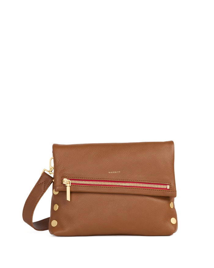 VIP | Mahogany Pebble/Brushed Gold Red Zip | Med