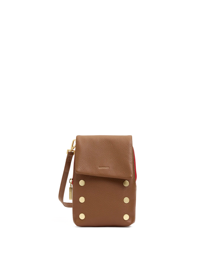 VIP Mobile | Mahogany Pebble/Brushed Gold Red Zip