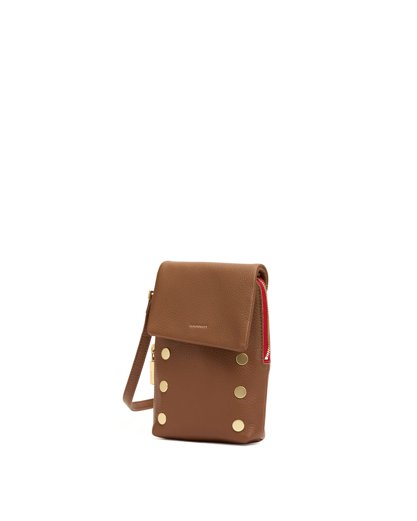 VIP Mobile | Mahogany Pebble/Brushed Gold Red Zip