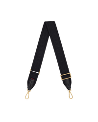 Webbing Crossbody Strap | Black/Brushed Gold