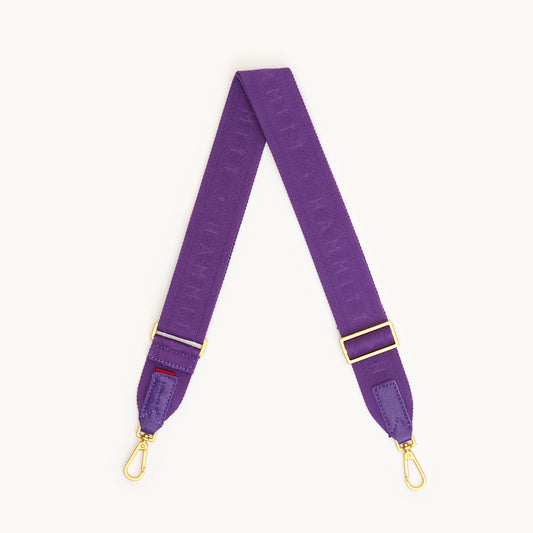 Webbing Crossbody Strap-Game Day Purple-BG-lay-down-View
