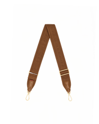 Webbing Crossbody Strap | Mahogany/Brushed Gold