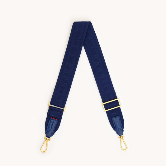 Webbing Crossbody Strap-Riviera Navy-BG-Laydown-View