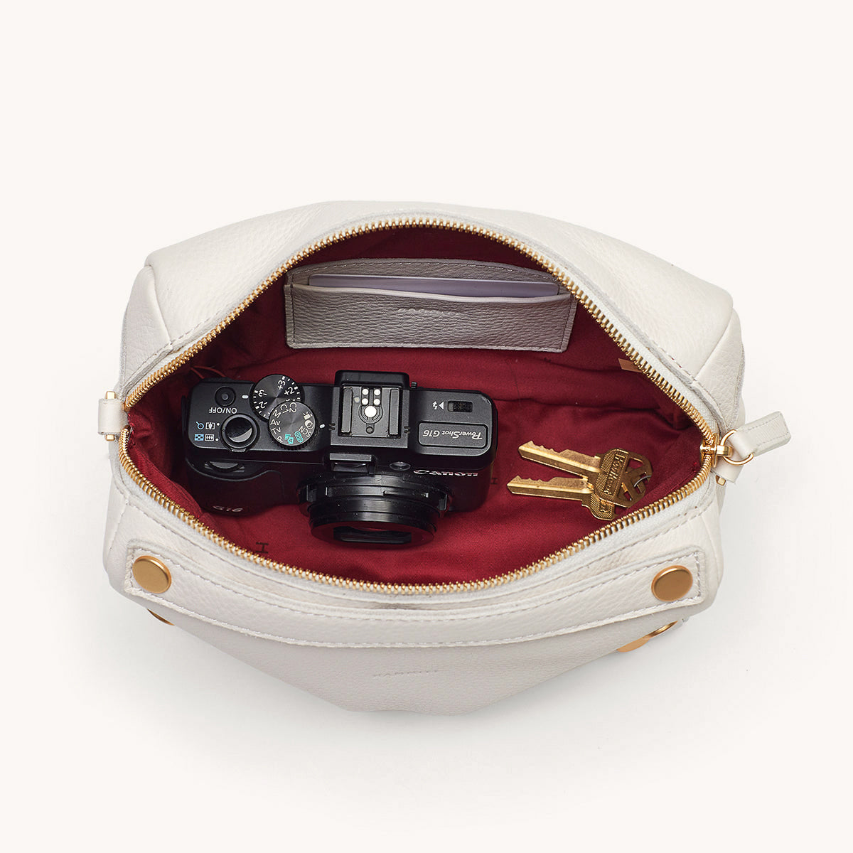 Evan-Crossbody-Sml-Crossbody-Calla-Lily-White-Brushed-Gold-Interior-View