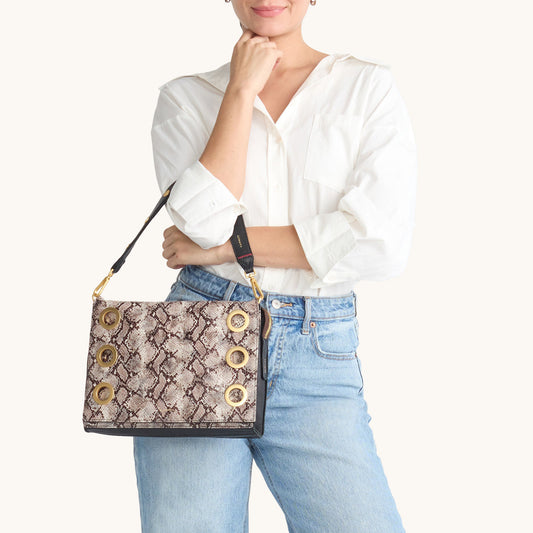 Montana-Clutch-Lrg-Contrast-Snake-Model-View