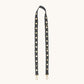 Rivet-strap-1-inch-black-brushed-gold-Front-view