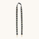 Rivet-strap-1-inch-black-brushed-gold-Front-view