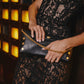 Invitation Clutch | Black/Brushed Gold