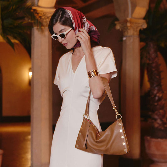 Kyle | Mahogany Pebble/Brushed Gold Red Zip | Med