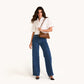 Model height is 5'9.5''