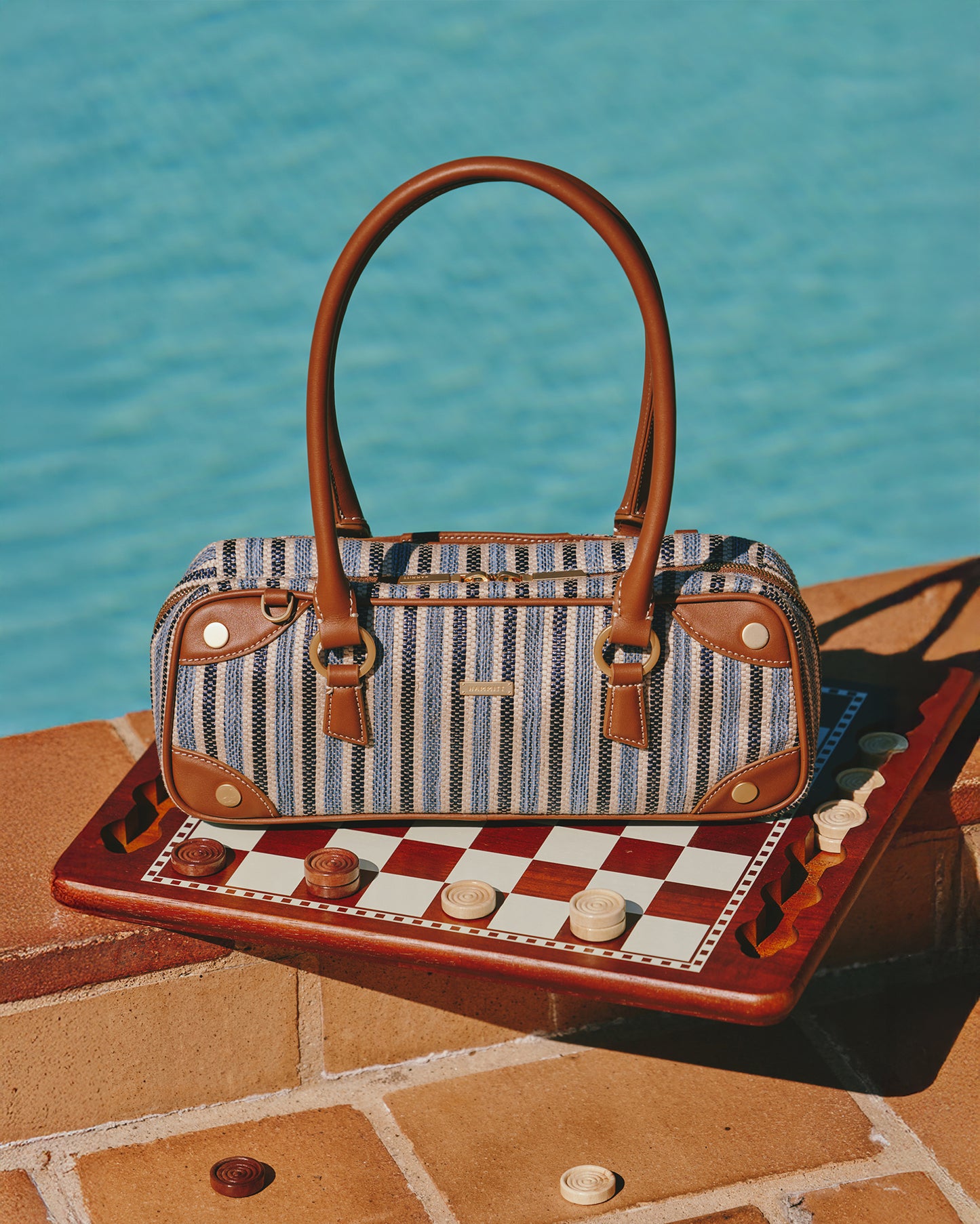Meredith | Cabana Blue/Brushed Gold | Sml