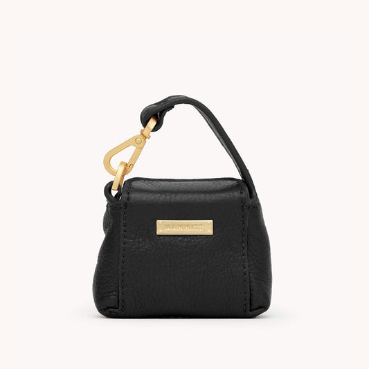 Mini B Charm | Black/Brushed Gold