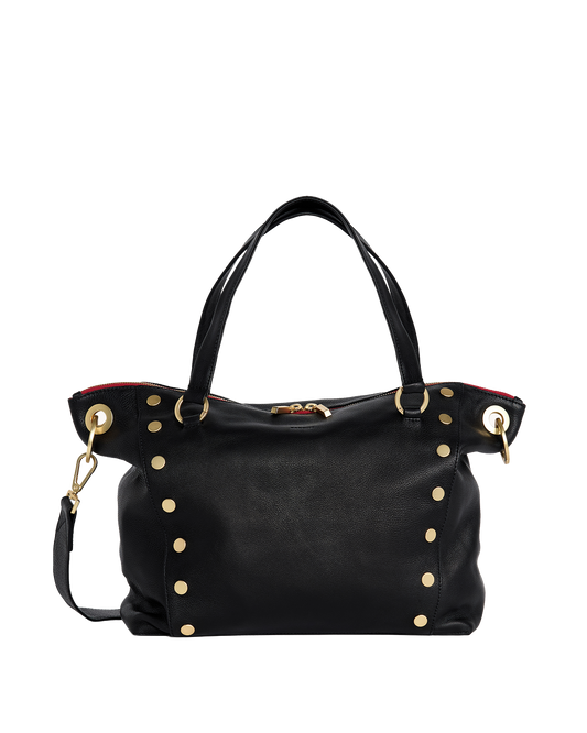 Daniel | Black/Brushed Gold Red Zip | Lrg