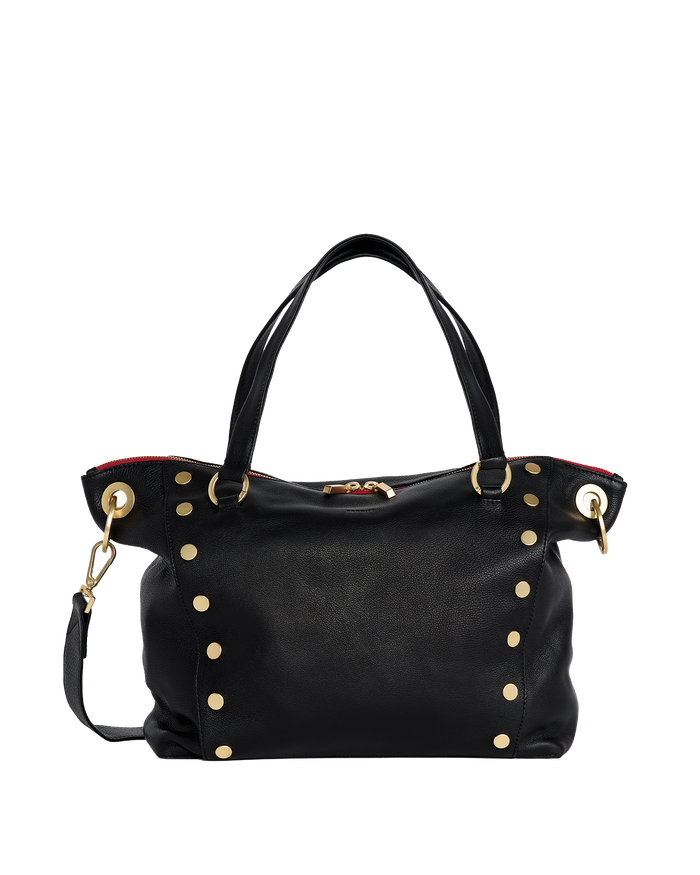 Daniel | Black/Brushed Gold Red Zip | Lrg