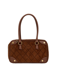 Meredith | Chocolate Diamond Suede/Antique Gold | Med