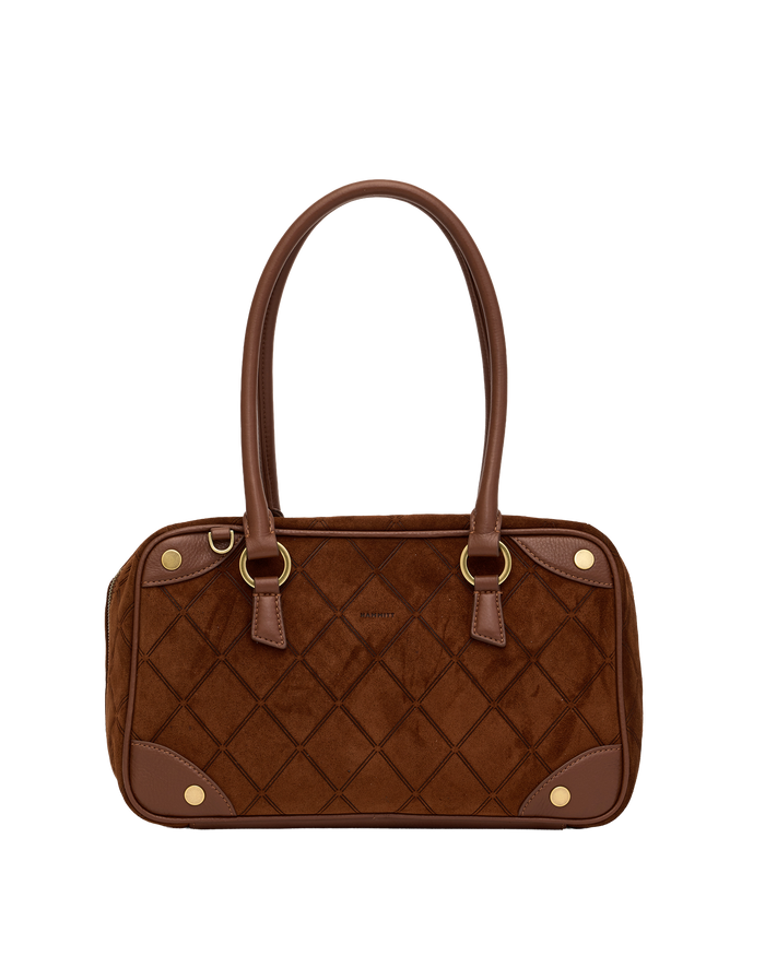 Meredith | Chocolate Diamond Suede/Antique Gold | Med
