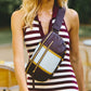 Charles Crossbody | Regatta Stripe/Gold | Lrg