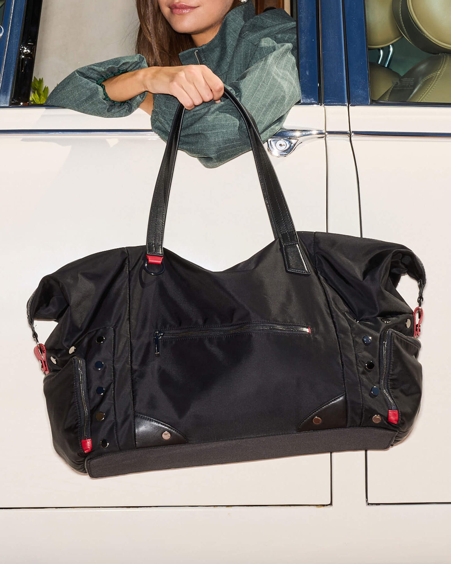 Ivy Weekender | Black Nylon/Gunmetal