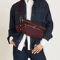 Charles Crossbody | Wine Nylon/Gold | Lrg