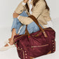 Ivy Weekender | Wine Nylon/Gold