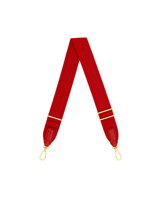 Webbing Crossbody Strap | Harissa Red/Brushed Gold