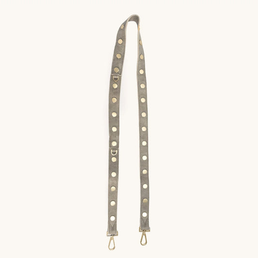 Rivet Strap 1 Inch | Pewter/Brushed Gold