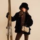 Evan Crossbody | Sundance Shearling/Brushed Gold | Sml