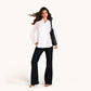 Model height is 5'9.5''
