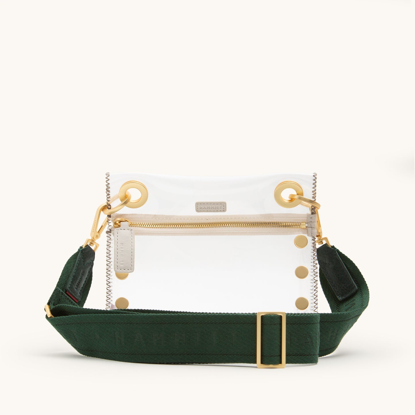 Webbing Crossbody Strap-Grove Green-BG-on-Bag-View