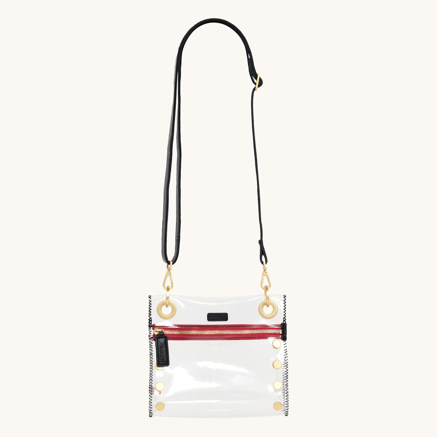 Tony | Clear Black/Brushed Gold Red Zip | Sml