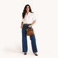 Model height is 5'9.5''