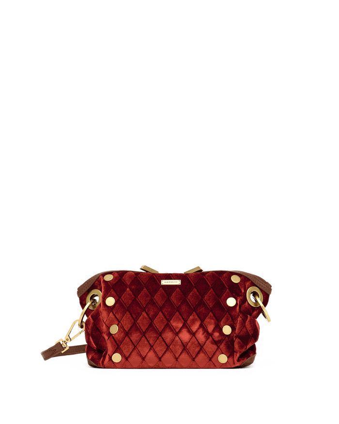 Daniel Crossbody Clutch | Monarch Velvet/Antique Gold | Sml