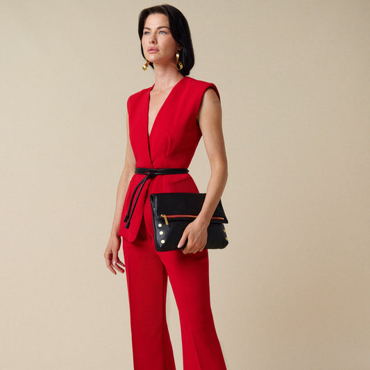 VIP | Black/Brushed Gold Red Zip | Lrg