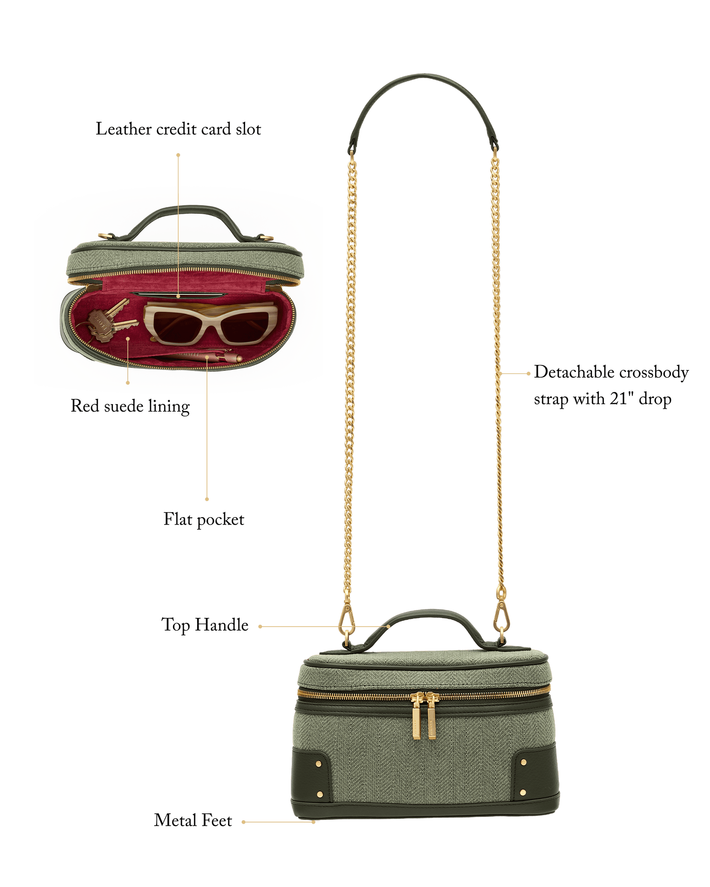 Vanna Case | Twin Crest/Brushed Gold