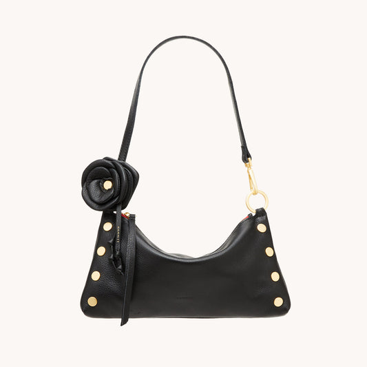 Vince Floral Charm | Black/Brushed Gold