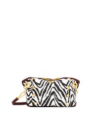 Daniel Crossbody Clutch | Zebra/Brushed Gold | Sml