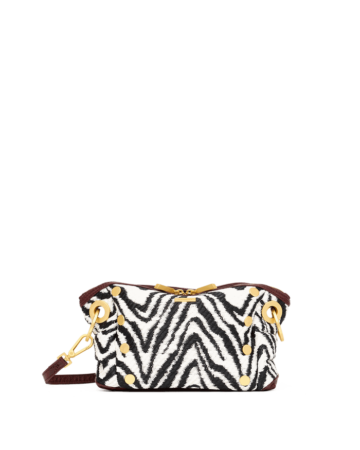 Daniel Crossbody Clutch | Zebra/Brushed Gold | Sml