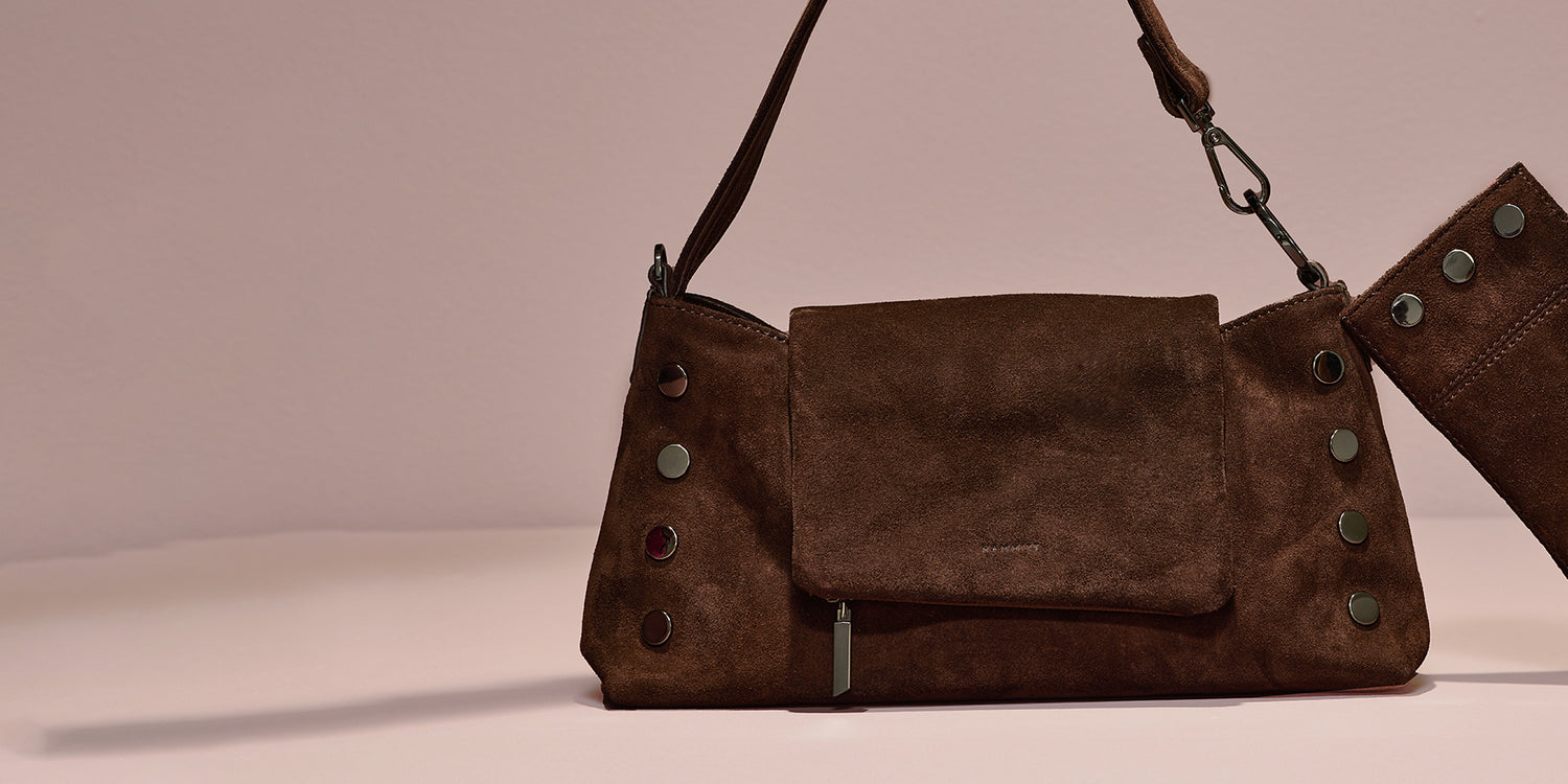 VIP Satchel and 110 north in Espresso Suede.