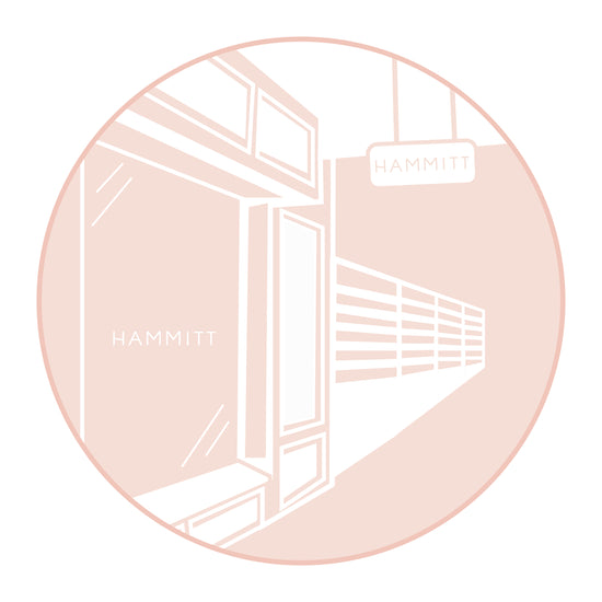 Illustration of Hammitt store front in Manhattan Beach.
