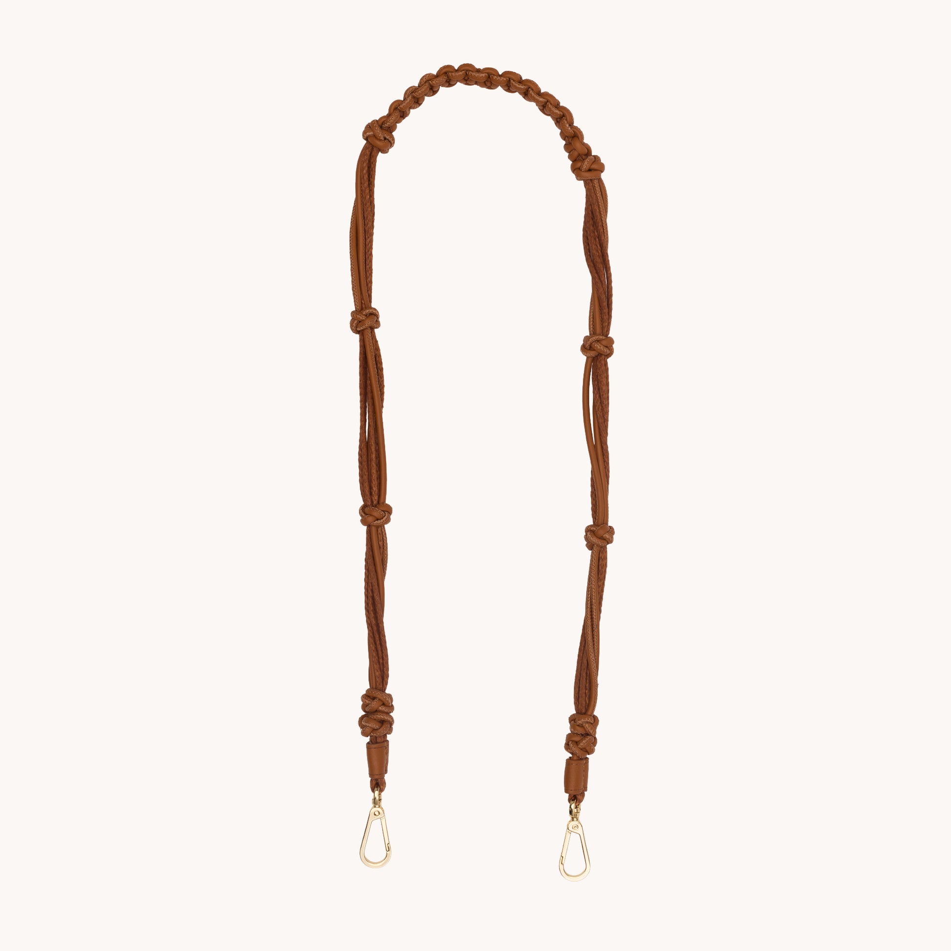 Knotted-Long-Strap-Cocoa-G-Front-View