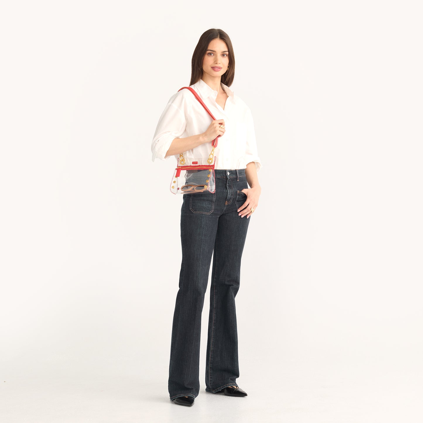 Tony-Sml-Clear-Poppy-Red-BG-Model-View-2