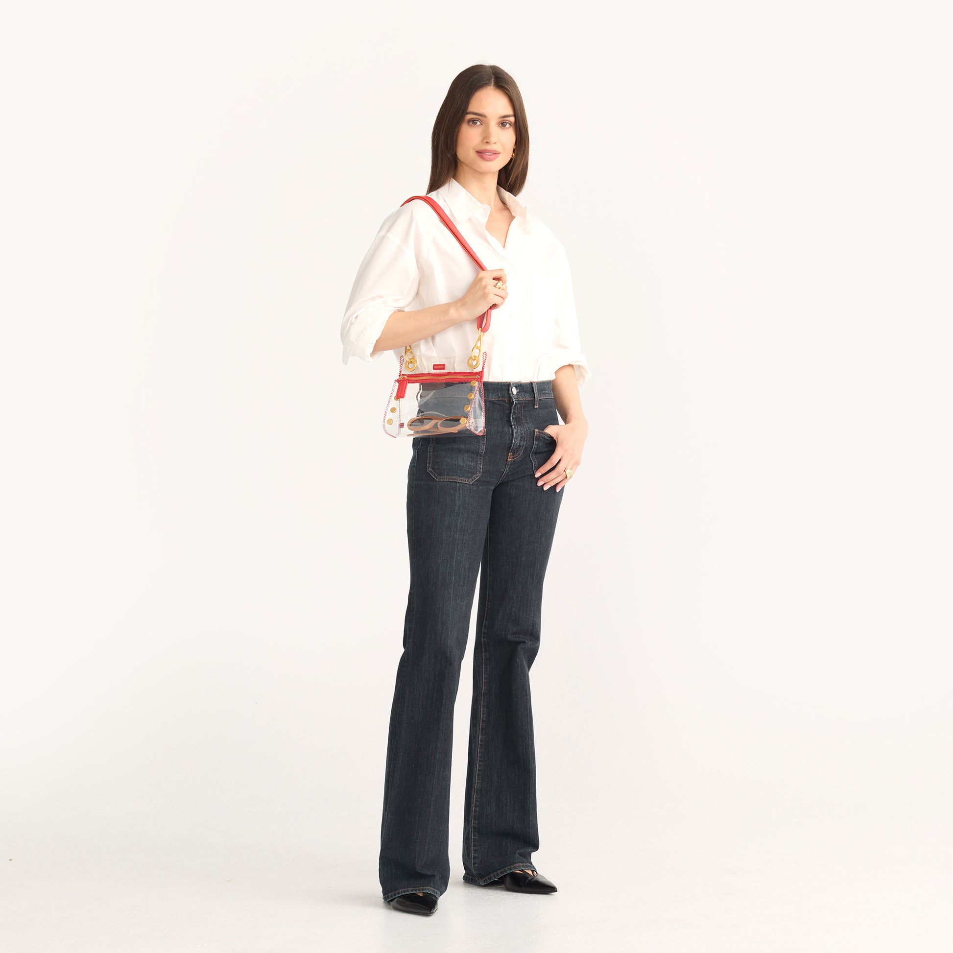 Tony-Sml-Clear-Poppy-Red-BG-Model-View-2