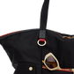 Zoe-Tote-Black-Nylon-G-Red-Zip-Front-View-Detail