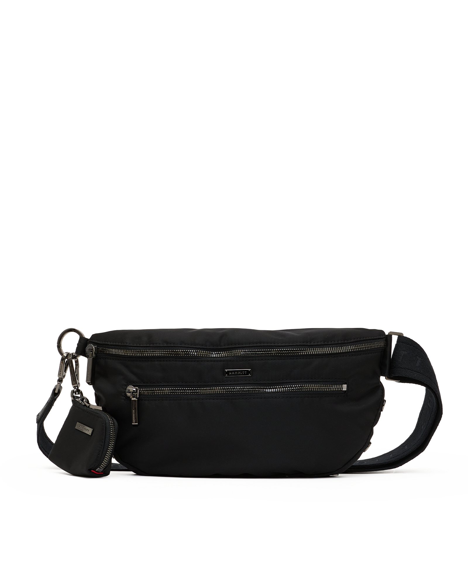 Charles-Crossbody-Lrg-Black-Nylon-GM-Front-View