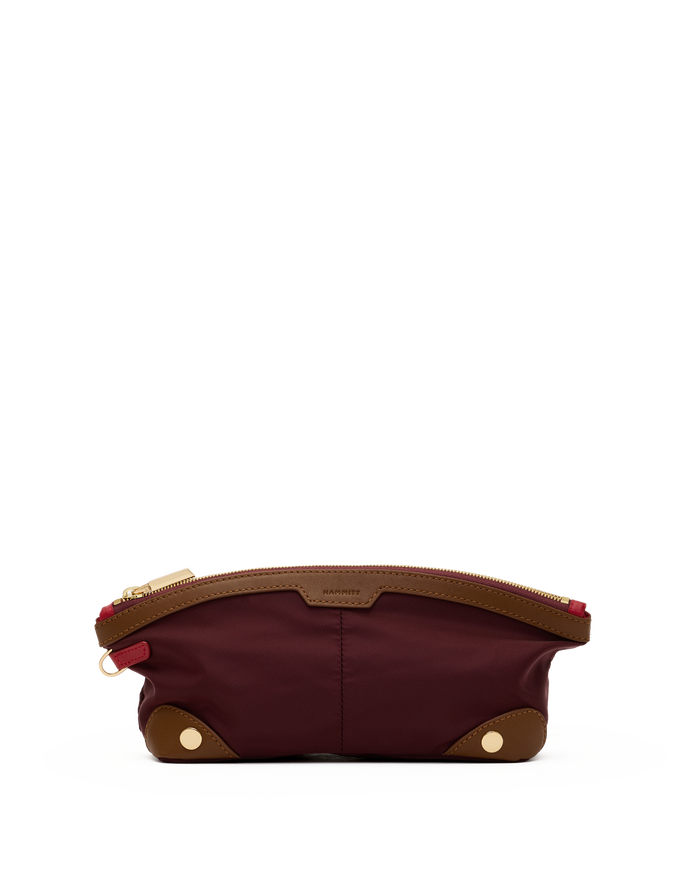 Nicky Travel Pouch | Wine Nylon/Gold