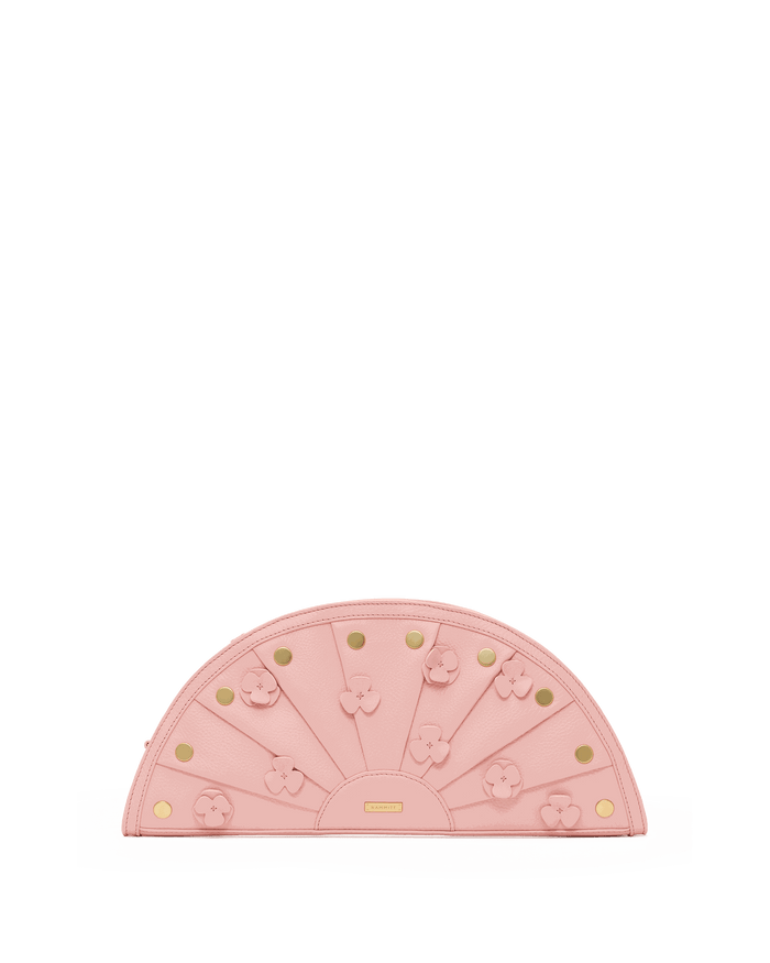Shelley Clutch | Flamingo Flora/Brushed Gold