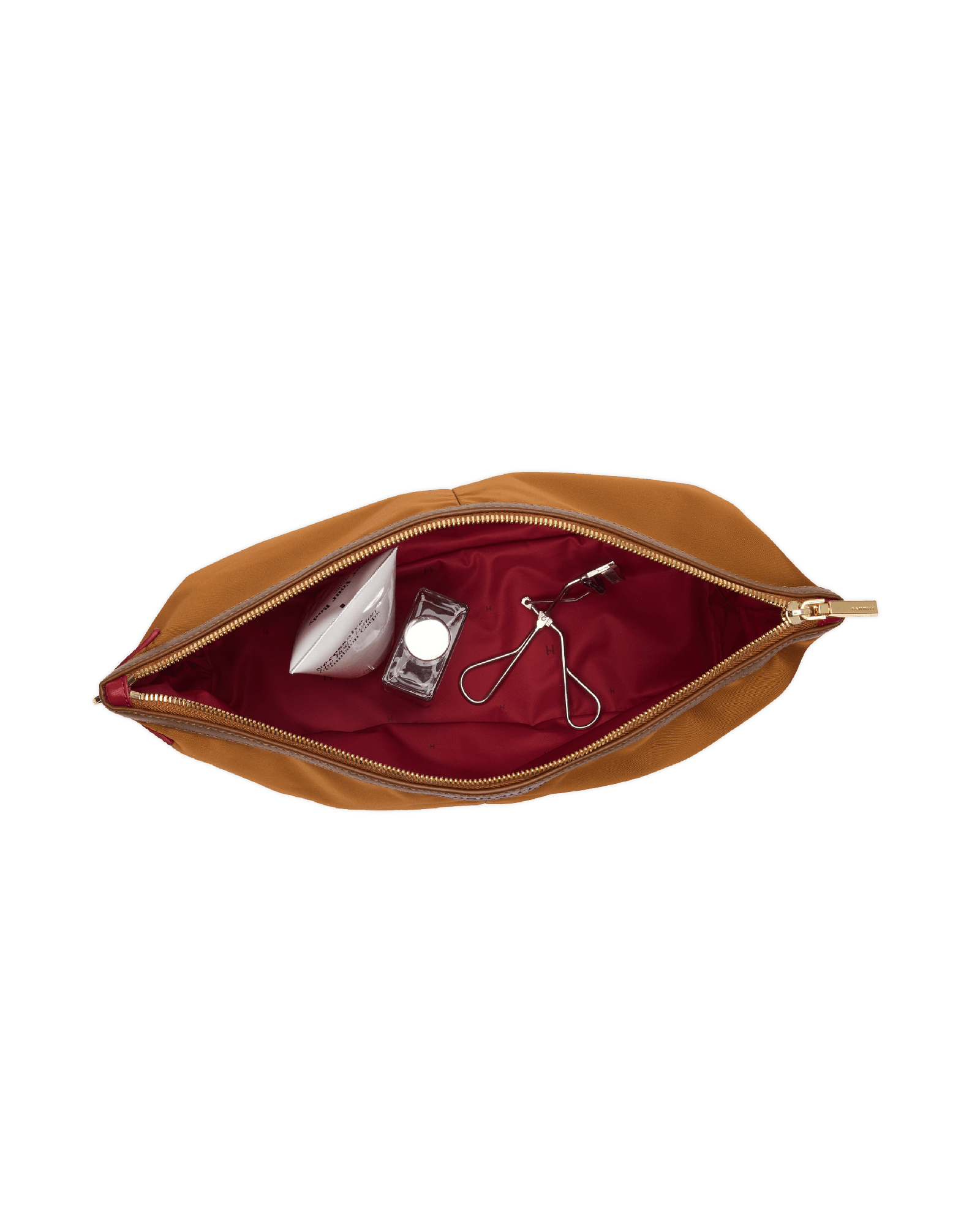 Nicky-Travel-Pouch-Lrg-Amber-Nylon-G-Inside-View