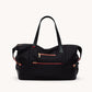Ivy-Weekender-Black-Nylon-G-Red-Zip-Detail-View-1
