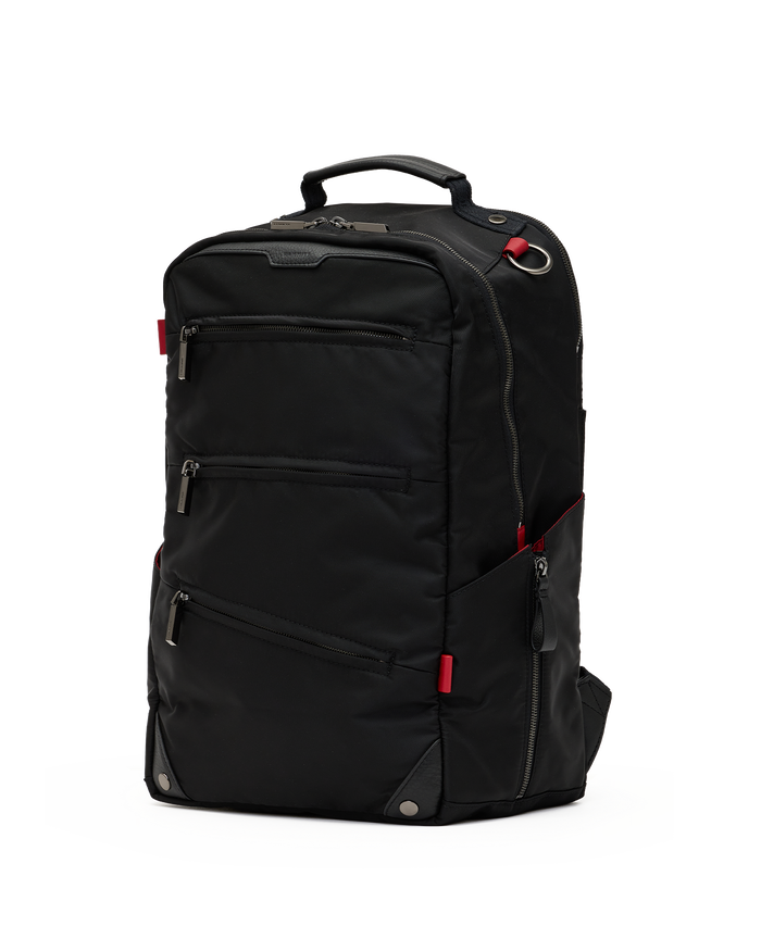 Eden Backpack | Black Nylon/Gunmetal